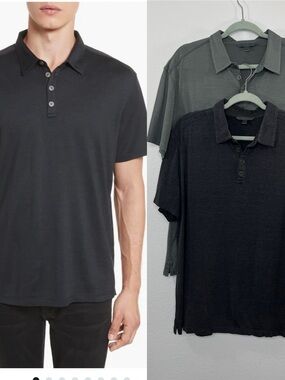 John Varvatos Men’s BUNDLE Hampton Polo Silk blend size XL